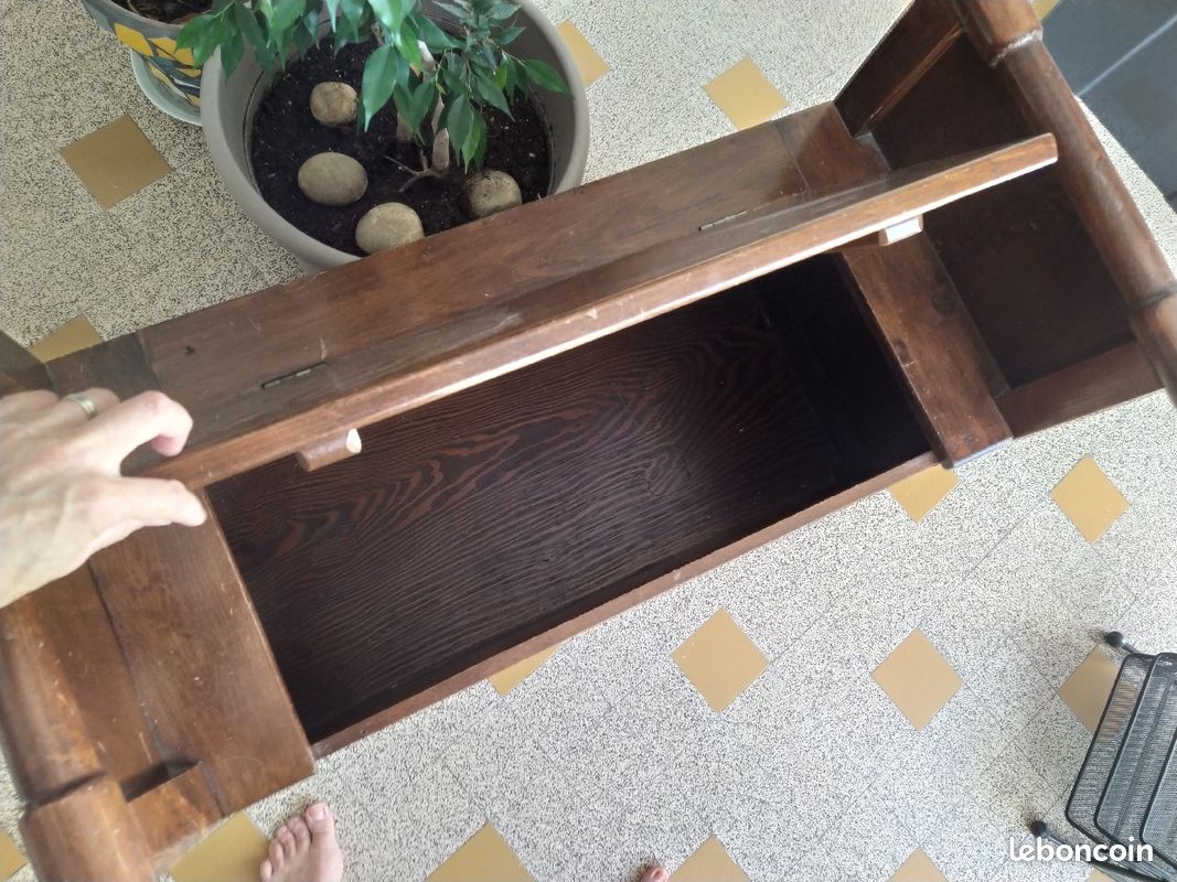 Petit banc coffre ancien (image 2)