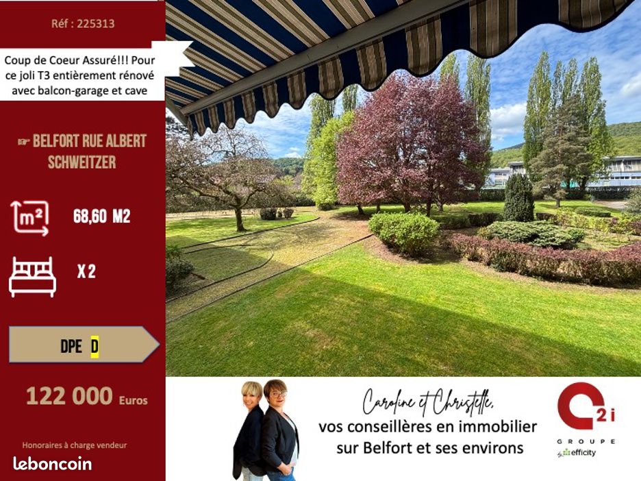 Appartement 3 pièces 68 m² · à Belfort · 68 m² · 122 000 €