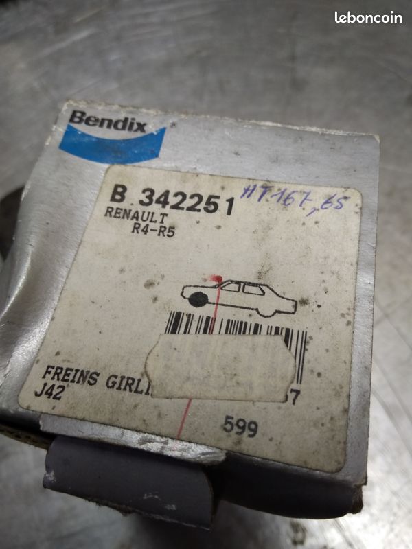 Plaquettes de freins Renault R4 r5 (image 1)