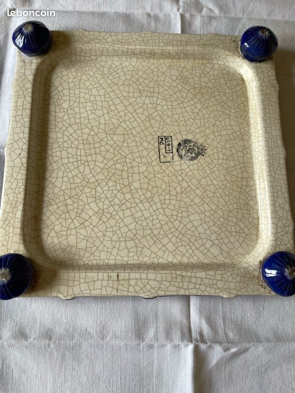 DESSOUS DE PLAT EMAUX LES BLEUS DE LOUVIERE FAIT MAIN