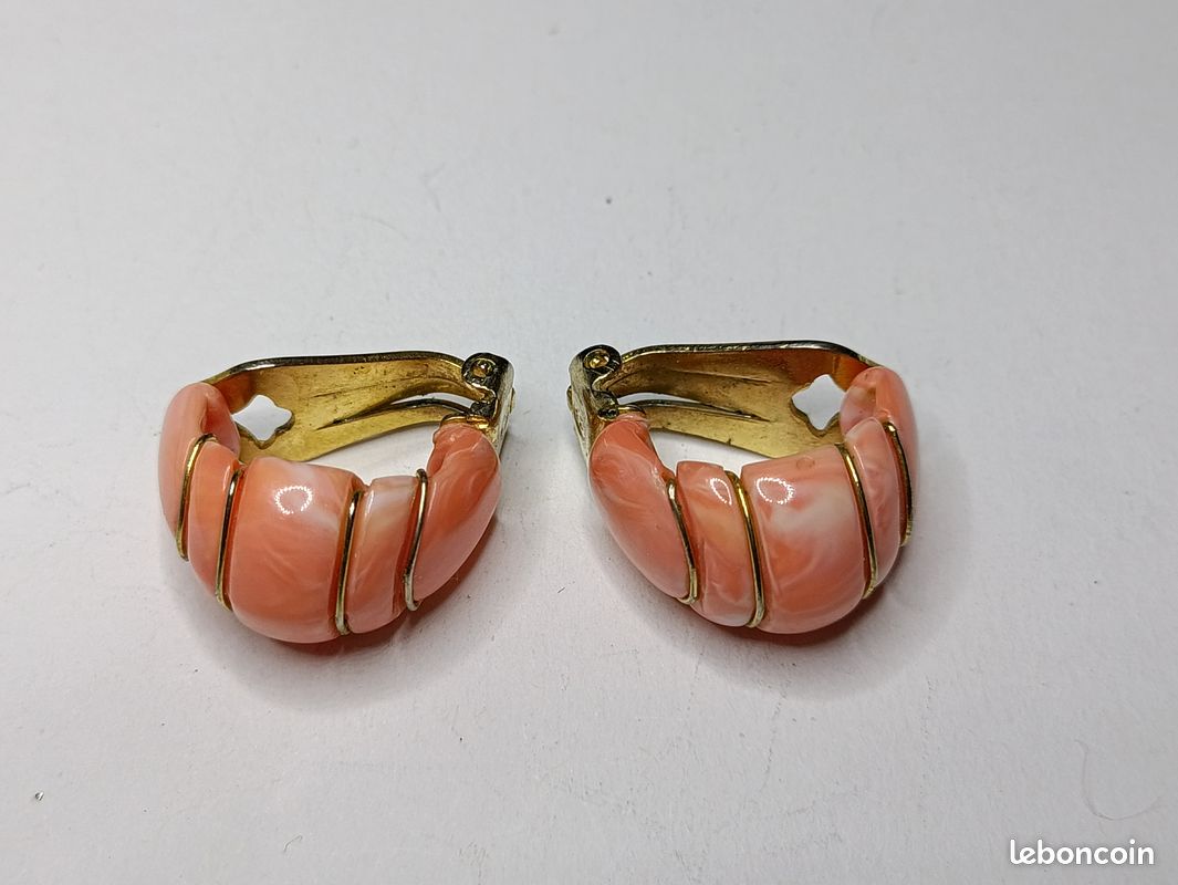Boucles D'oreilles Vintage Années 60-70 - Style Rétro, Occasion En Bon état