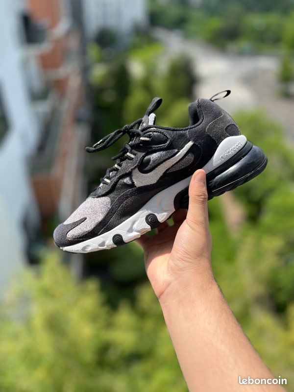 Sneakers 270 React Grey And Black Nike Air Max 270 React Vast Grey