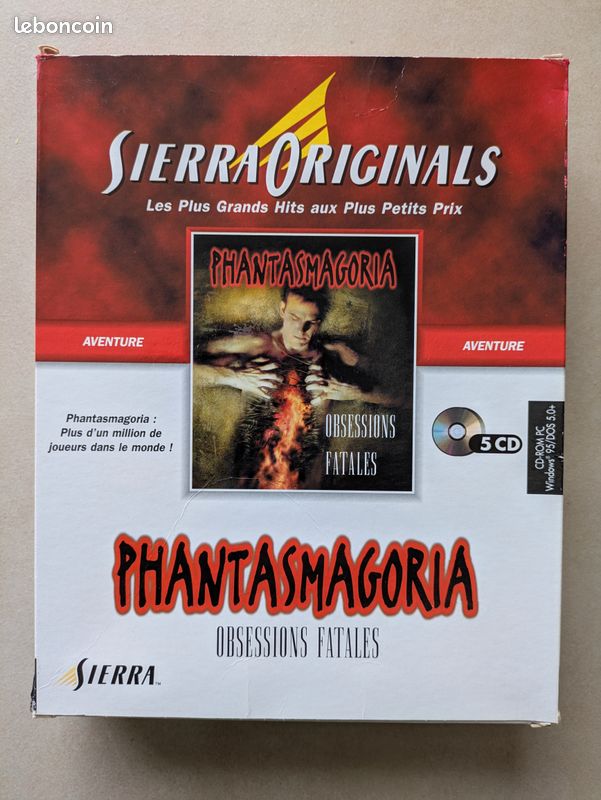 Jeu vidéo PC CD-Rom big box Phantasmagoria : obsessions fatales VF intégrale très bon état (image 1)