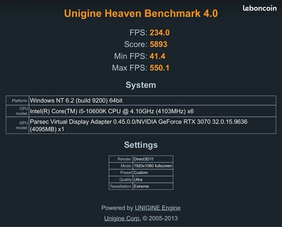 RTX 3070 Gigabyte Vision OC 8Go - Full White - Jamais minée - Testée 6