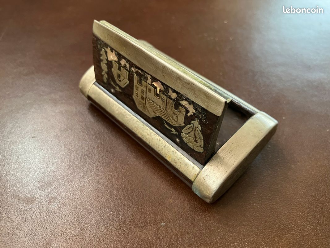 Ancienne Tabatière bois et métal (image 2)