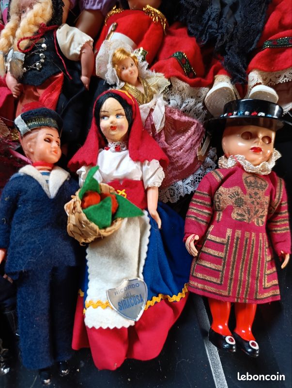 POUPÉE FOLKLORIQUE ANCIENNE régionale ALSACE Alsacienne Petitcollin EUR 4,50 - FR