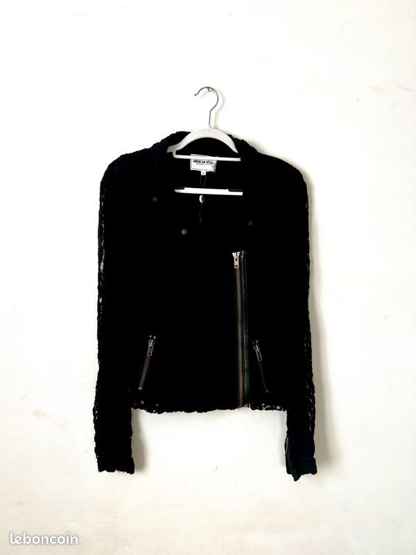 Veste perfecto femme American Retro taille 40 dentelle (image 2)