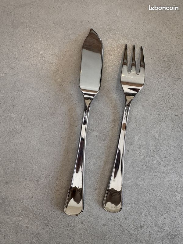 Lot De 12 Couteaux à Poisson Guy Degrenne - Acier Inoxydable 20cm - Fabriqué En France