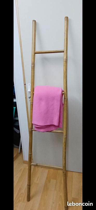 Échelle bambou support sèche serviette (image 2)