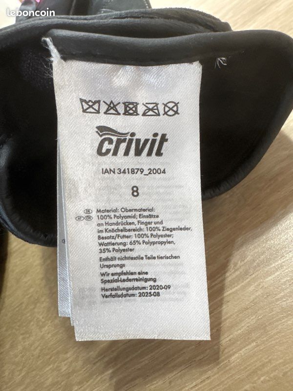 Gant moto taille 8 crivit (image 2)