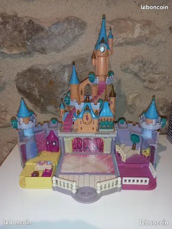 POLLY POCKET BLUEBIRD 1995 Château Cendrillon Castle Cinderella Disney + 1 perso EUR 78,00