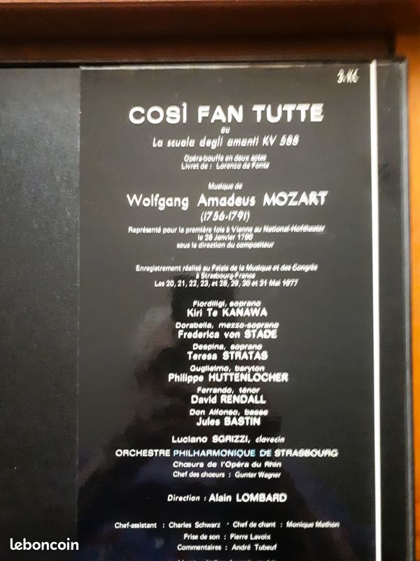 Mozart, Cosi fan tutte, direction Alain Lombard (image 2)