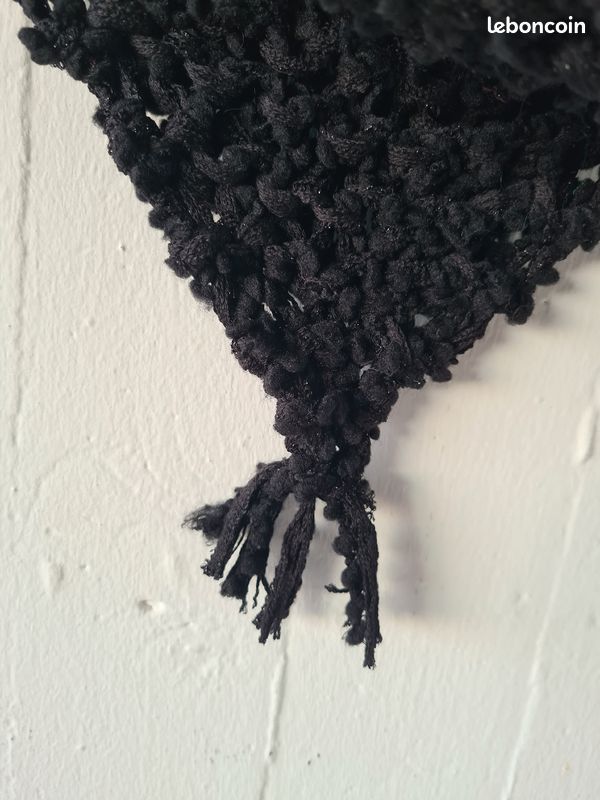 Cape en tricot bouclette poncho vintage (image 3)