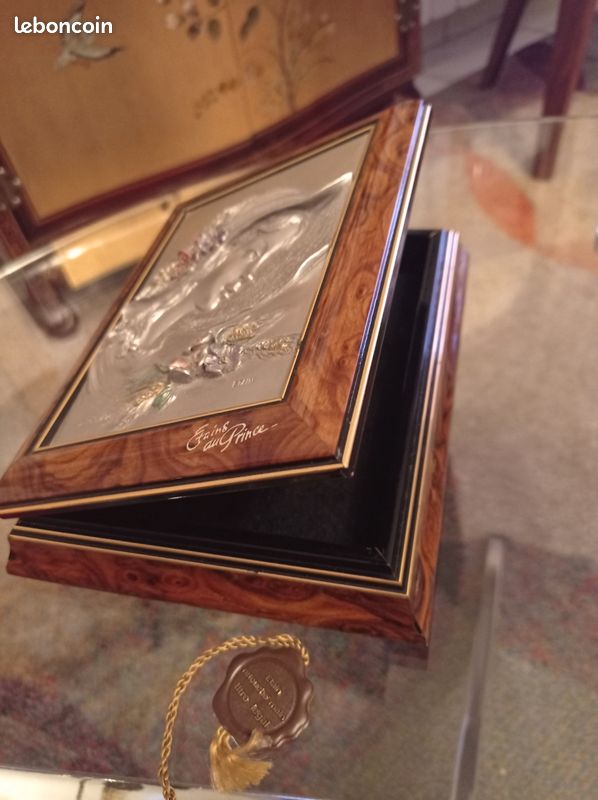 Boîte à Bijoux En Étain Prince – Ancienne – Dimensions 16x12x4 Cm