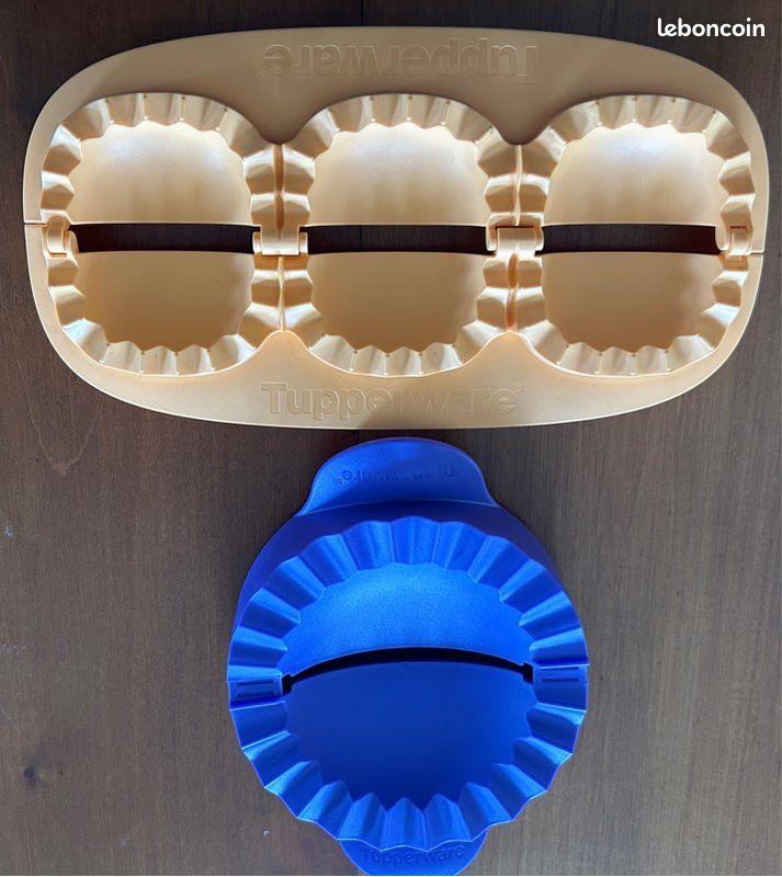 Lot Tupperware Orange : Beurrier + Emporte-pièces + Mesurette – Plastique Vintage, état D'usage