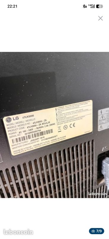 Urgent Téléviseur LG 119 CM full HD avec télécommande universelle (image 7)
