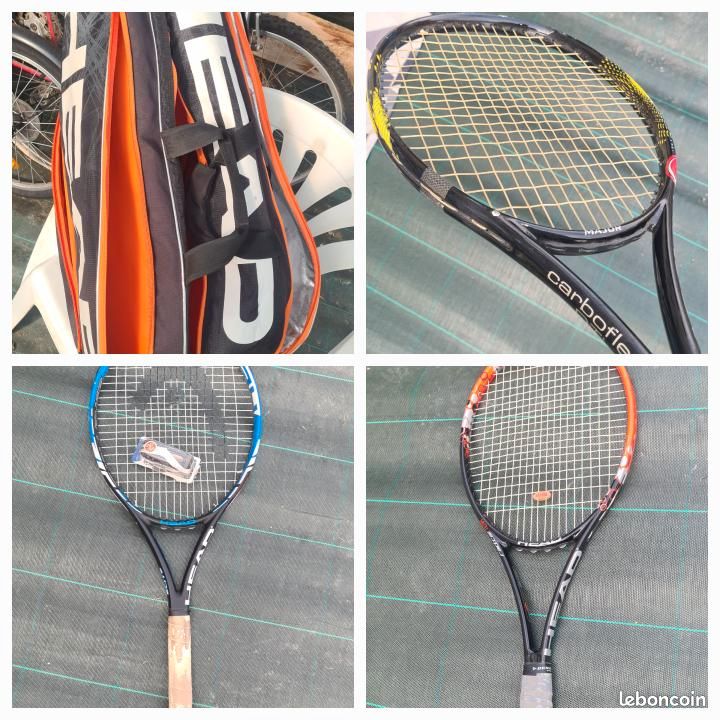 Les raquettes de tennis des joueurs professionnels