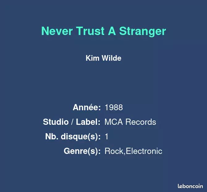Never Trust A Stranger - Kim Wilde (image 2)