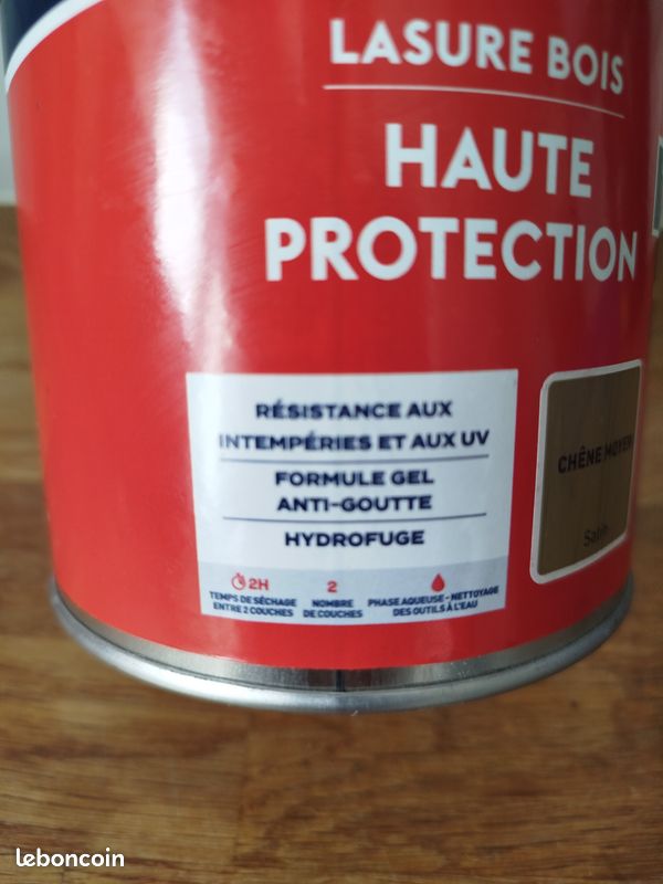Lasure bois chêne moyen 0,75 L satin EVALUX (image 2)