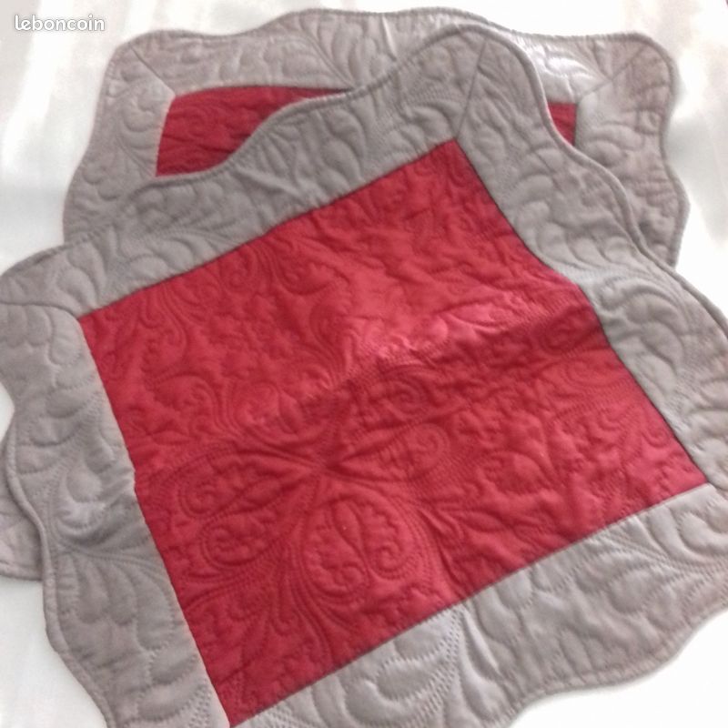 2 housses coussins boutis - couleur montagne pour fred olivier - 45x45cm - neuves (image 2)