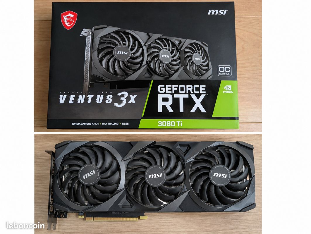 MSI GeForce RTX 3060 Ti Ventus 3X OC 8 Go (image 2)