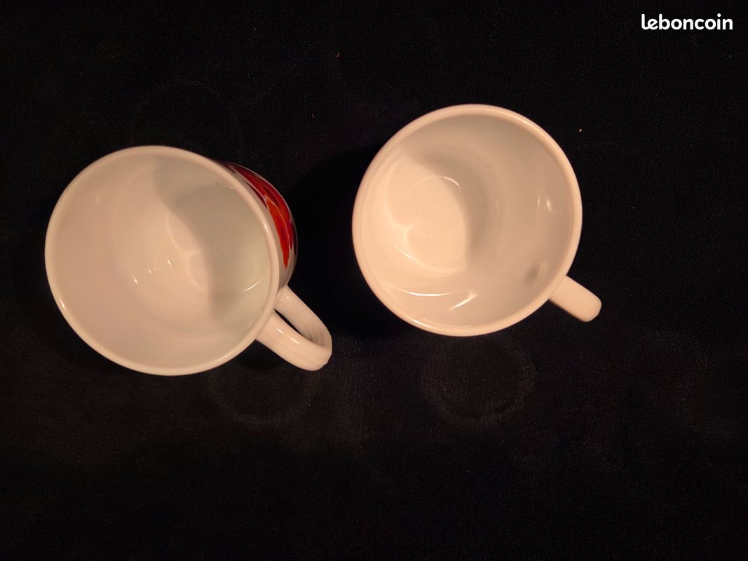 Mug Arcopal Vintage - Motif Pomme, Coquelicot Et Liseron, Lot De 3, Occasion