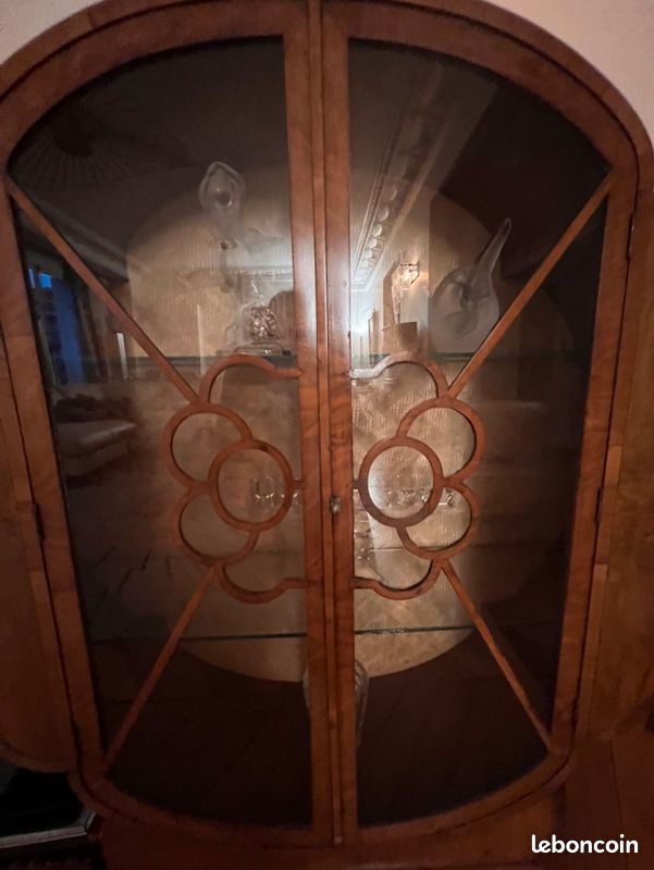 Vitrine art deco bois et verre (image 3)