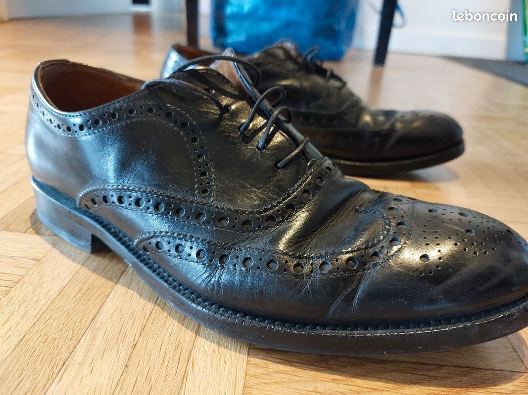 Chaussure cuir noir Boss Hugo Boss (image 1)