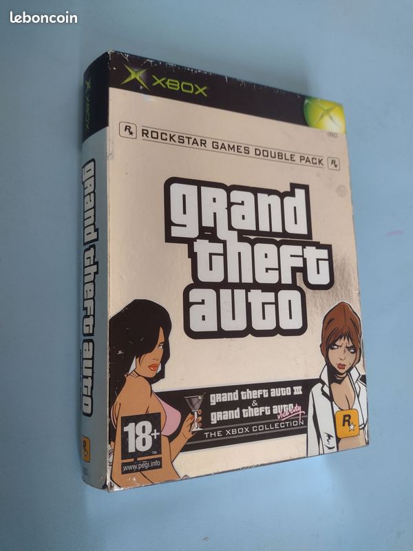 Jeu Xbox GTA III + Vice City Double Pack Collection - Bon état, Boîte Et Disque En Super Forme !