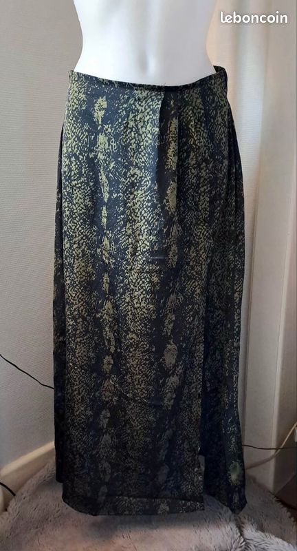 Collier vintage avec perles de verre roses et bleues
