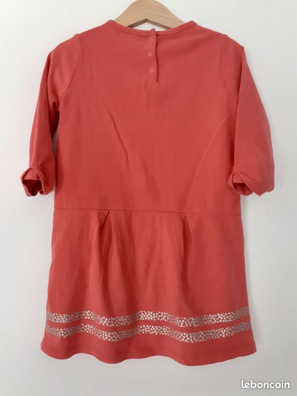 Robe fille été 4 ans corail Marque Vertbaudet (image 3)
