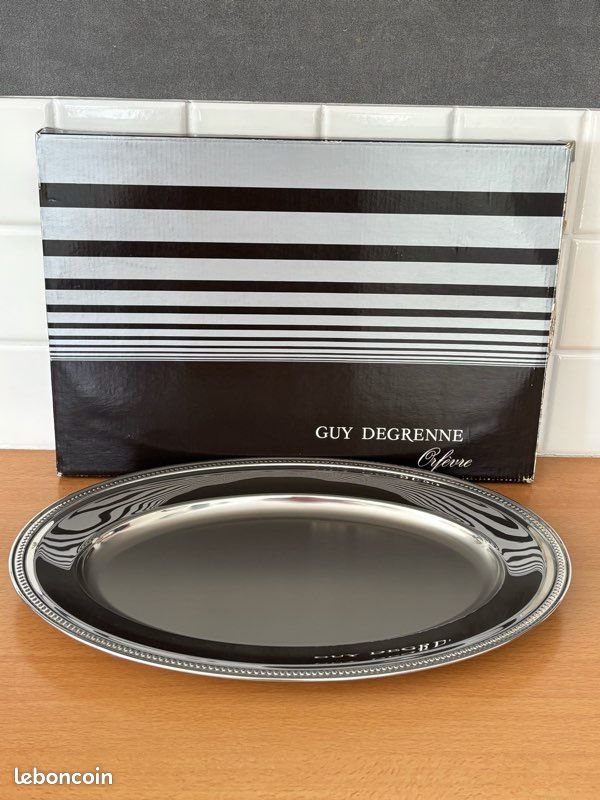 Plat à Compartiments Guy Degrenne – Inox Argenté, Vintage, Neuf, Pour Tapas