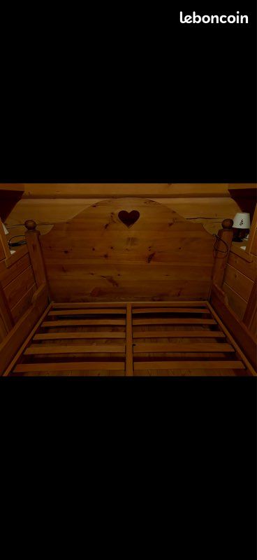 Lit bois massif pour appartement ou chalet montagne (image 3)