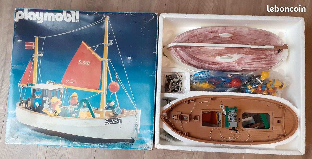 Pièce Playmobil Vintage 3551 - Crochet Et Poulie Noire Pour Bateau De Pêche Suzanne