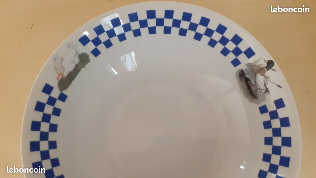 Saladier luxe porcelaine grand feu du lys royal (image 5)