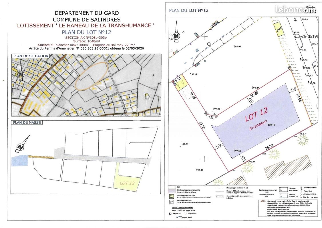 Terrain 1048 m² · à Salindres · 1 048 m² · 115 000 €