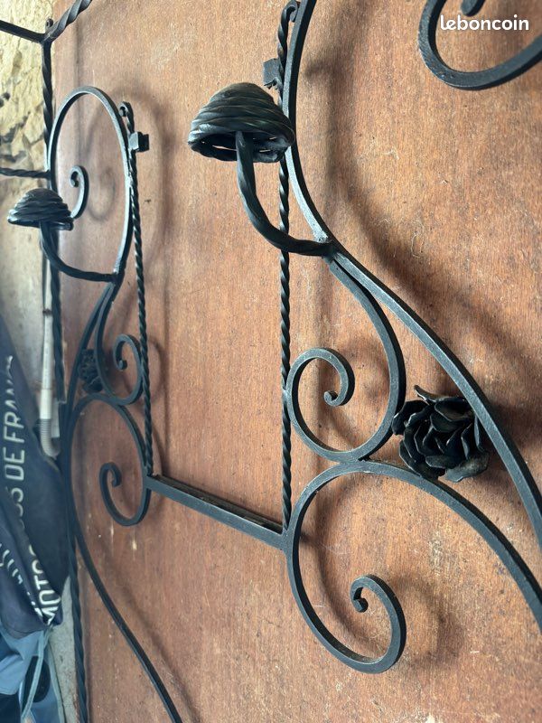 Porte manteaux fer forgé torsadé fait main (image 2)