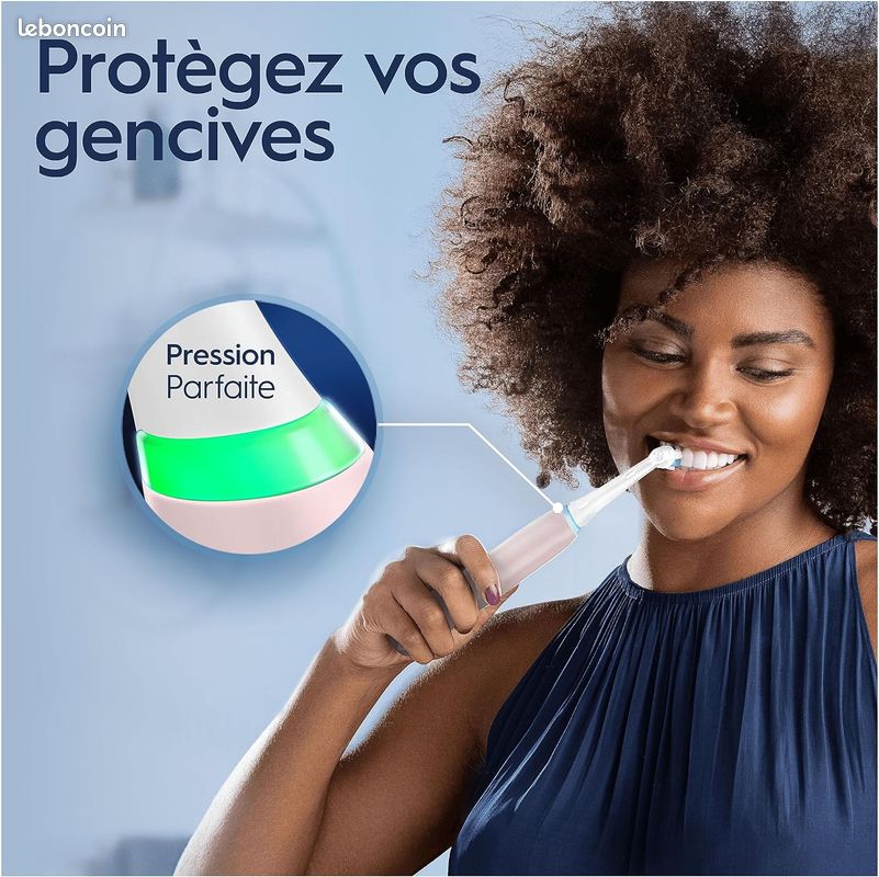 Oral-B iO 3N Brosse à Dents Électrique, Rose, Brossette Ronde, Micro-Vibrations Douces, 3 Modes de (image 3)