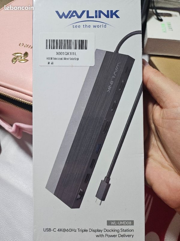 Triple diplay 4k docking usb c wavlink 100w neuf non déballé (image 1)