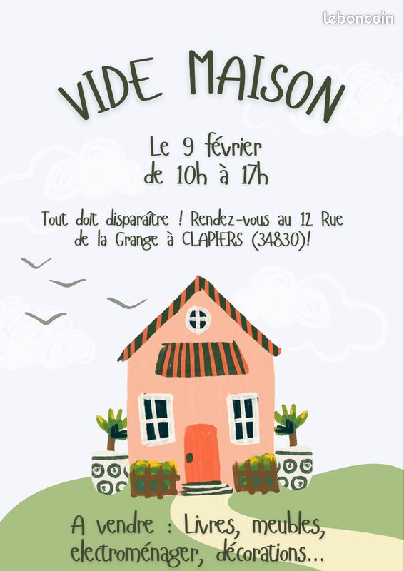 Vide-Maison à Clapiers – dimanche 9 février (image 1)