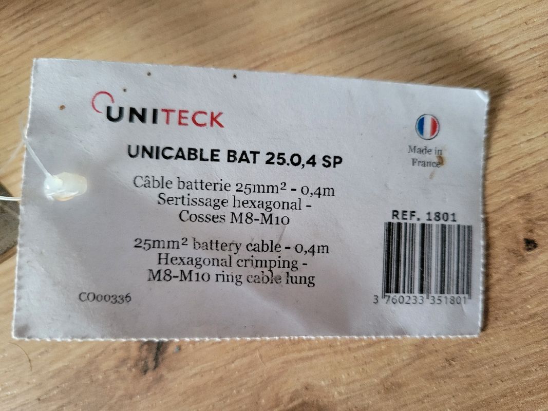 Cosses pour batterie / Uniteck