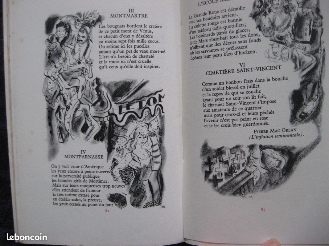 "Ames et Visages de Paris";numéroté;28 écrivains;1945s;28 illustrateurs (image 8)