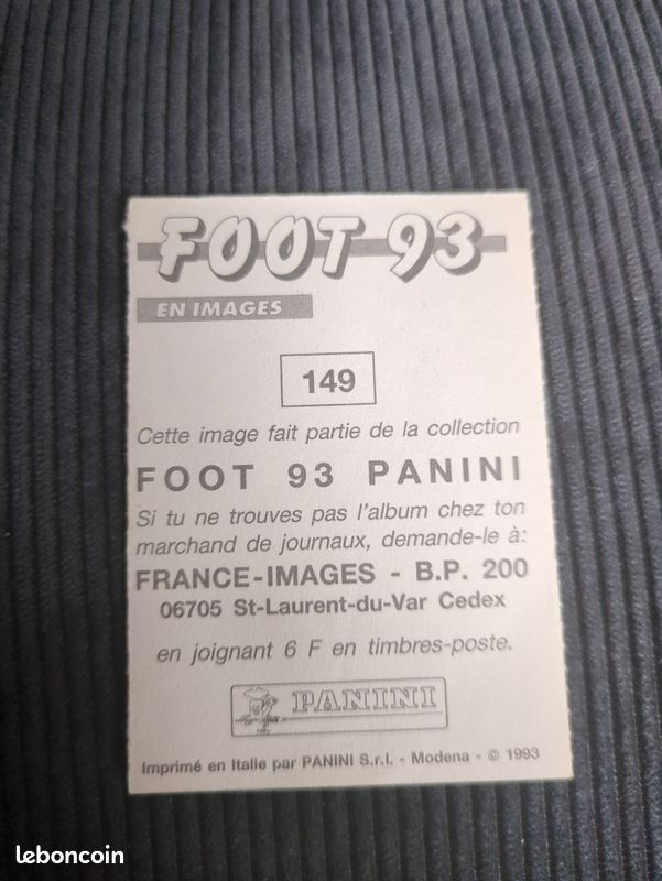 Lot 8 images panini Montpellier 1993