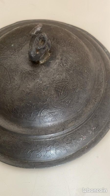 Écuelle à Une Oreille En étain – Bol Ancien Gris Par Étains De Paris