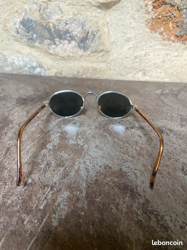 Lunettes De Soleil Vintage Mossimo Cavalière 024 – Argenté Ovale, NOS, Unisexe !