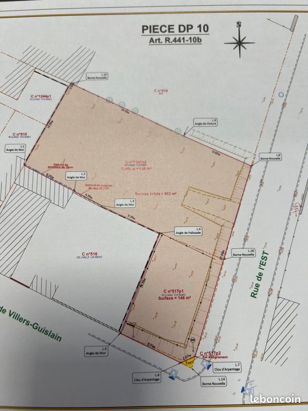 Terrain 602 m² · à Gouzeaucourt · 602 m² · 32 880 €