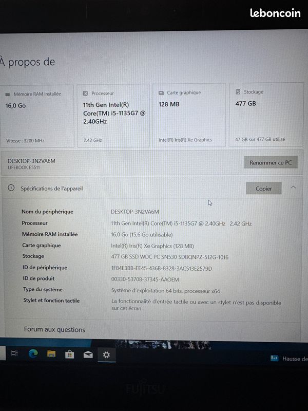 OFFTEK 8Go Mémoire RAM de Remplacement pour Fujitsu-Siemens LifeBook A357 ( DDR4-17000) mémoire d Ordinateur Portable