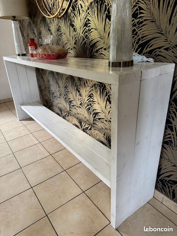 Console en chêne fraite sur mesure (image 3)