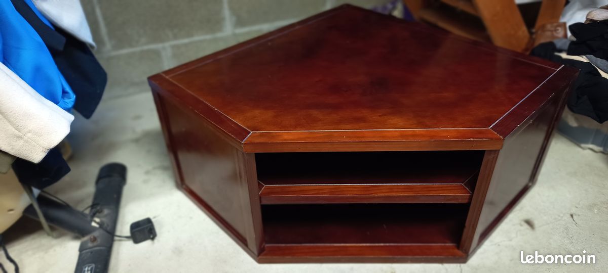 Meuble TV d'angle bois 25 (image 2)