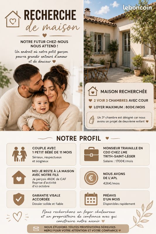Maison 3 pièces 60 m² · à Denain · 60 m² · 800 €